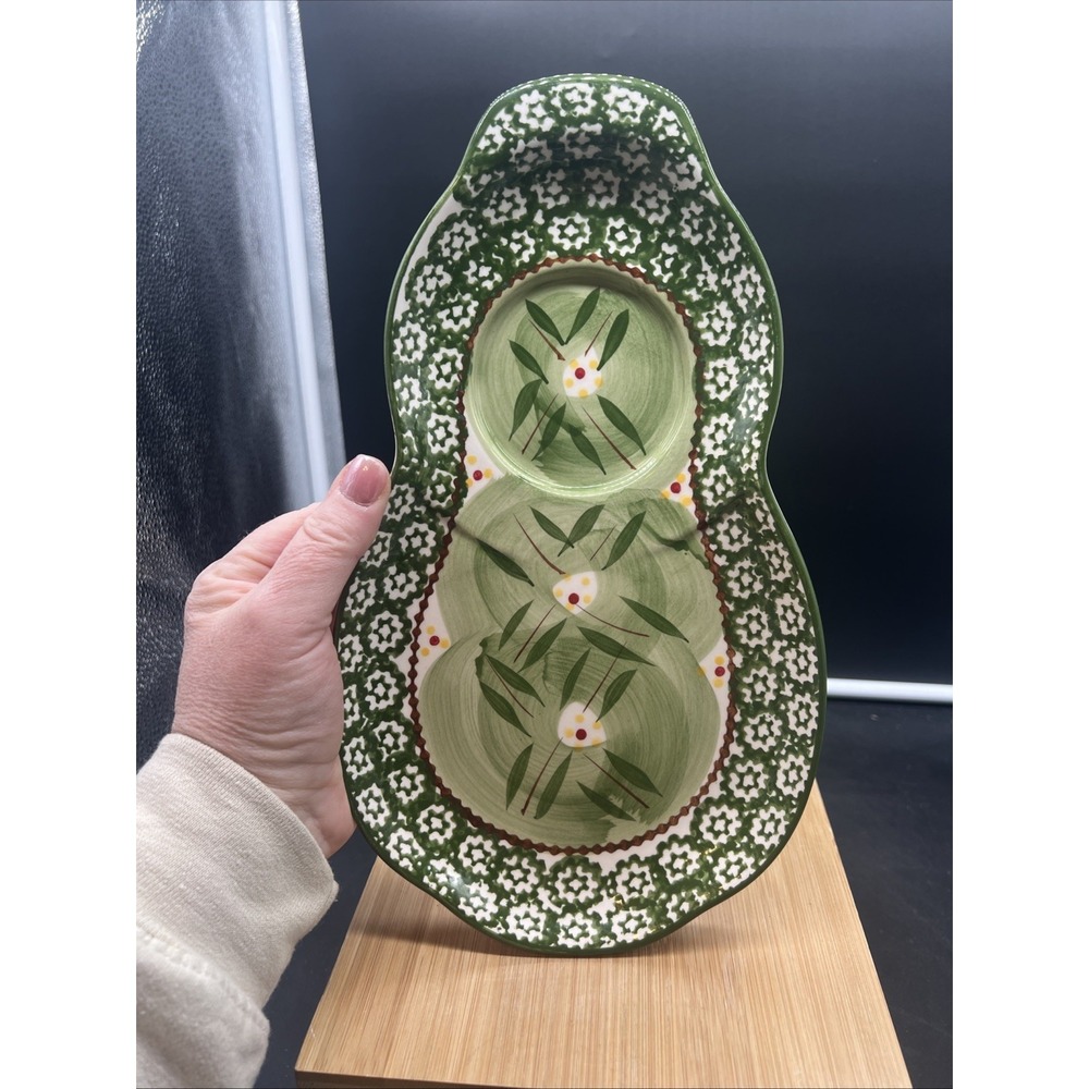 2 Sets of Temptations By Tara Old World Green Mug & Sandwich Snack Tray Plates - Picture 8 of 8